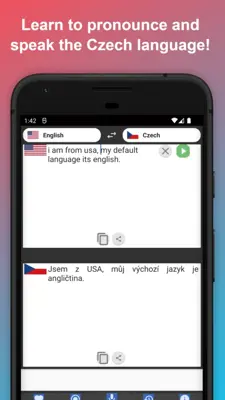 English to Czech Translator android App screenshot 1